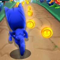 Subway Hero Masks :3D Adventure Run Blue Dash game