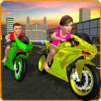 Kids MotorBike Rider Race 3D on 9Apps