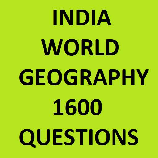 India World Geography 1600 Que