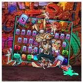Graffiti Smoky Rabbit Keyboard Theme