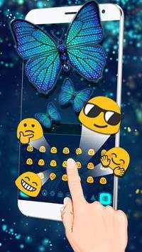 Blue Diamond Butterfly Keyboard Theme screenshot 2