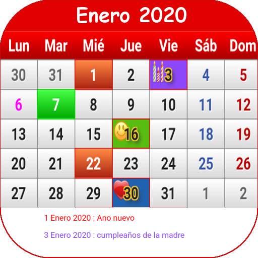 Bolivia Calendario 2020