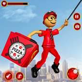 Stickman Pizza Delivery Boy on 9Apps