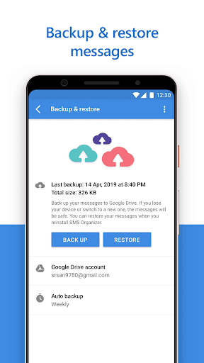 SMS Organizer - Clean, Reminders, Offers & Backup 5 تصوير الشاشة
