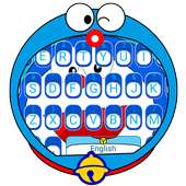 Cute Blue Cat Cartoon Keyboard Theme on 9Apps