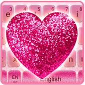 Sparkling Heart Pink Diamonds Keyboard on 9Apps
