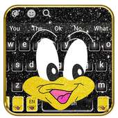 Cute Black Duck Cartoon Keyboard Theme🦆