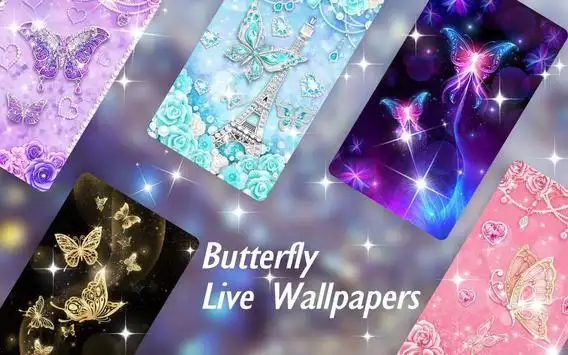 About: Purple Diamond Butterfly Live Wallpaper & Themes (Google