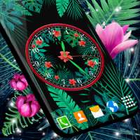 Black Jungle Forest Clock