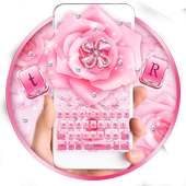 Pink Flower Diamond keyboard on 9Apps