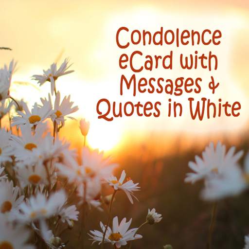 Condolence Cards with Messages & Quotes in White