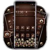 Leather Metal Fastener Gravity Theme on 9Apps