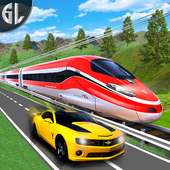 Simulateur de voiture vs train Real Racing