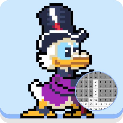 Duck Pixel Art Color By Number