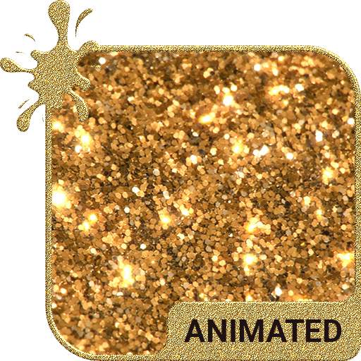 Gold Glitter Animated Keyboard   Live Wallpaper