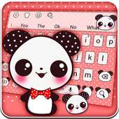 Lovely Panda Bow Theme Keyboard