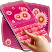 Pink Daisy Keyboard Theme