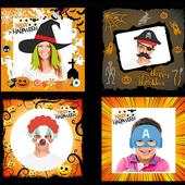 Halloween mask photo frame