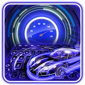 Neon Racing Car Speedometer Keyboard