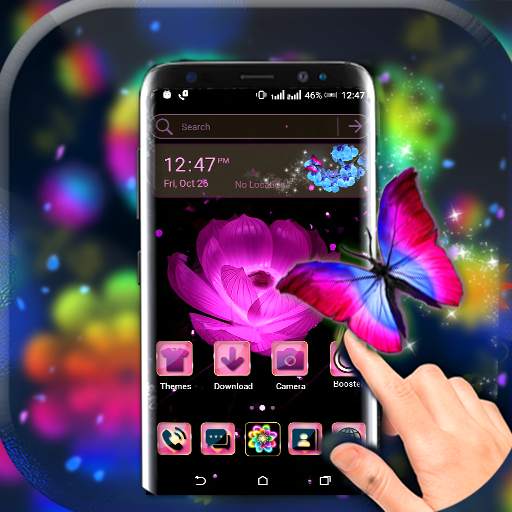 Pink Flower Launcher Theme