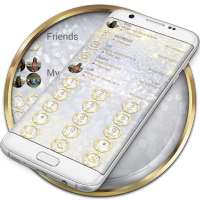 Dialer Glitter Gold Silv Theme on 9Apps