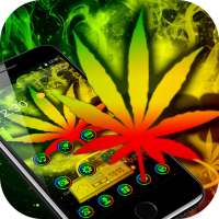 Neon Smoking Weed Theme on 9Apps
