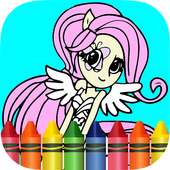 Coloring Equestrian Girl Game on 9Apps