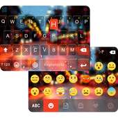 Rain Drop Emoji Keyboard Theme