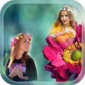 Transparent Neon Flower Photo Frames Multiple on 9Apps