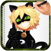 How To Draw Cat Noir on 9Apps