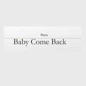 Baby Come Back Lyrics