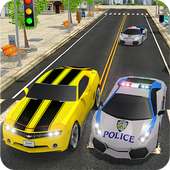 Real del coche policía juego de conducción: Hot Pu