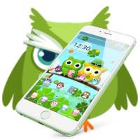 Green Cartoon Family Owl Theme on 9Apps
