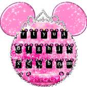 Pink Cute Minny Bowknot Keyboard Theme