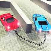 Crazy Chained Car Race: Infinite Car Parking Game