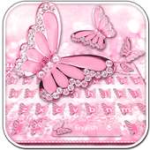 Pink Diamond Butterfly Keyboard