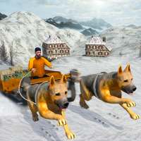 Neve Cachorro Trenó Transporte: Dog Simulator Game
