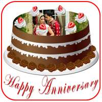 Name Photo On Anniversary Cake on 9Apps