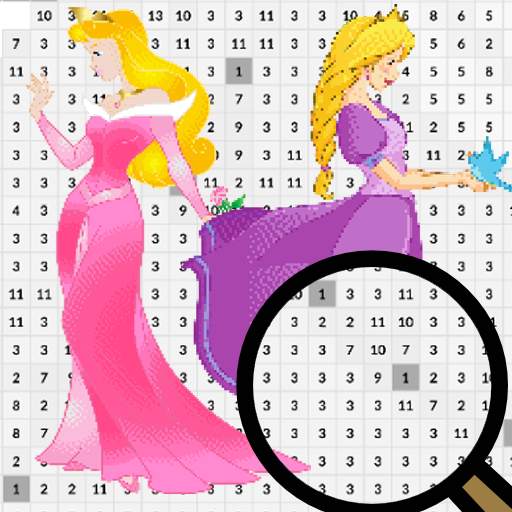 Princess Pixel Art Coloring By Number