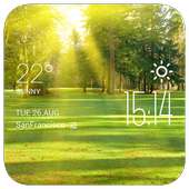 sunny weather widget/clock