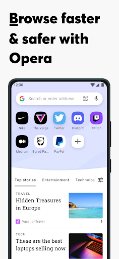 Opera Browser: Fast & Private screenshot 1