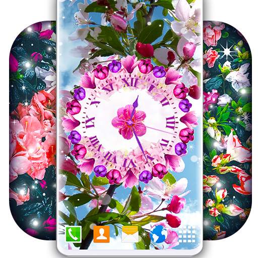Flower Clocks Wallpapers 🌼 Blossom Live Wallpaper