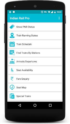 Indian Rail Info App screenshot 1