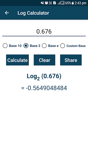 Log2 calculator online casio