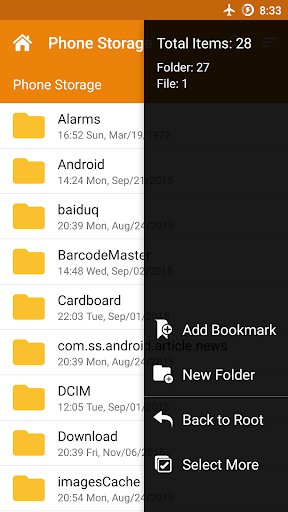 File Manager - Droid Files स्क्रीनशॉट 3