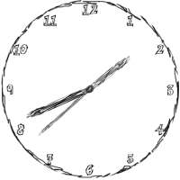 Doodled Analog Clock