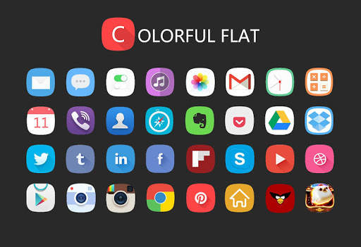 Flat Solo Launcher Theme screenshot 1