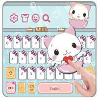 Cute Pink Kitty keyboard theme