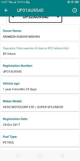 RTO Owner Info screenshot 3