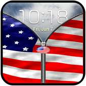 U.S Flag Zipper Lock